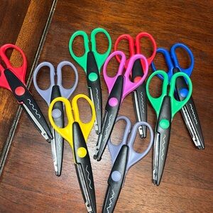 Set of nine Decorative edge Craft Scissors Set for scrapbooking assorted